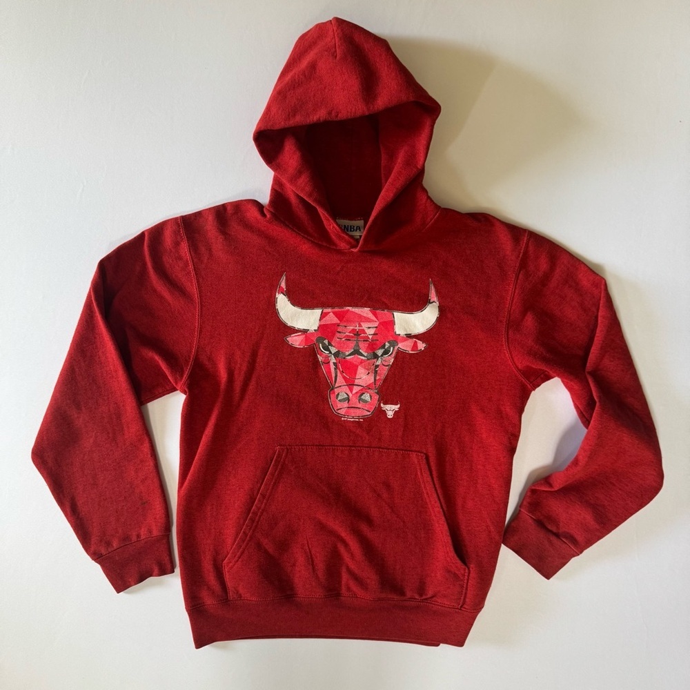 NBA Red Chicago Bulls Retro Hoodie Sweatshirt Size Small